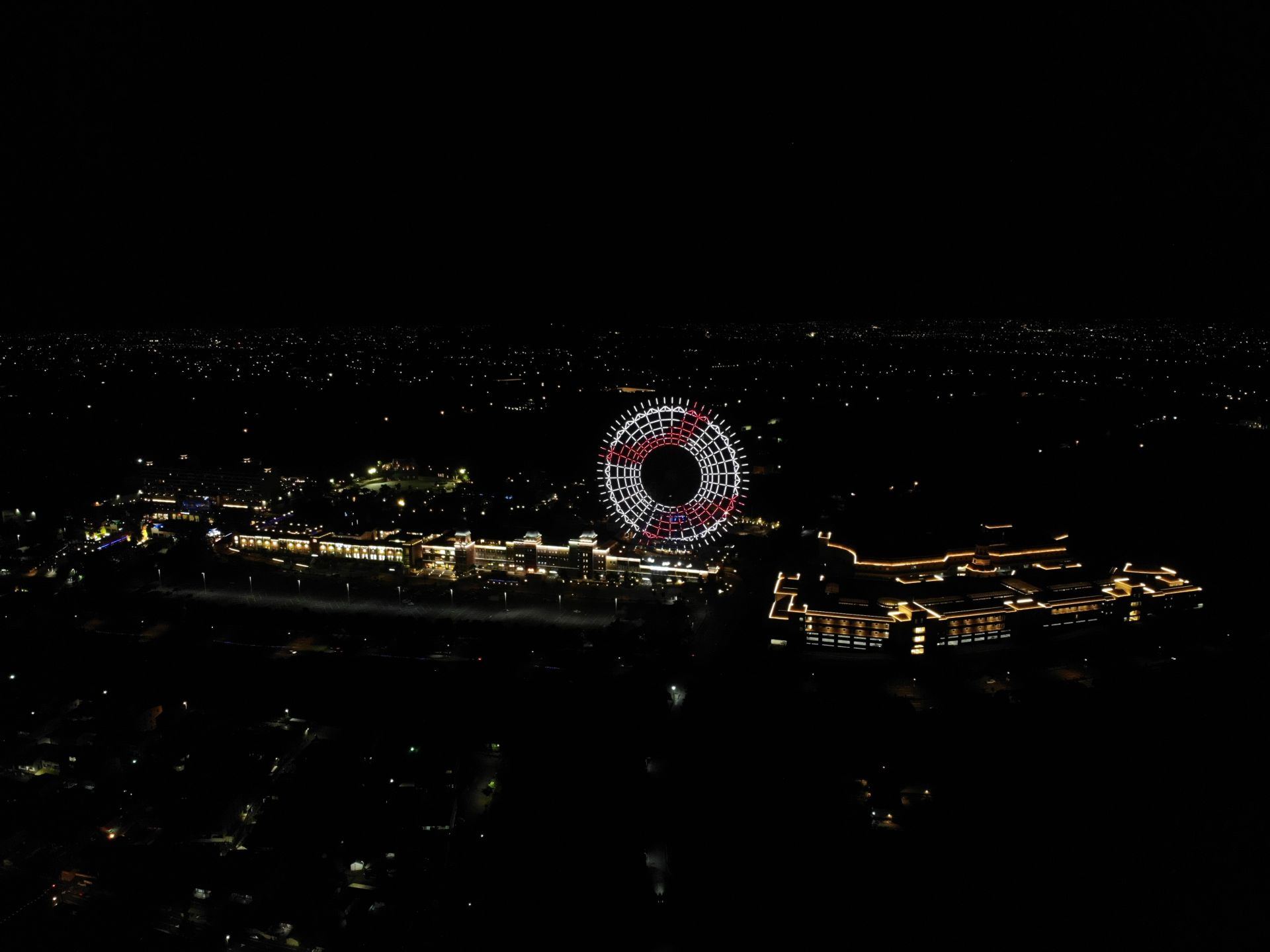 台中夜空為中華隊發光！麗寶摩天輪WBC應援燈光秀登場